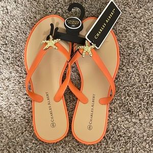 New with tag starfish flip flops